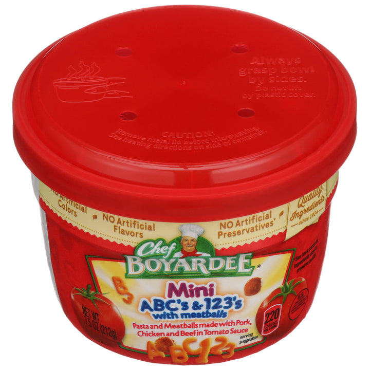 Chef Boyardee Chef Boyardee Microwavable Bowl Mini Bites Abc&123-7.5 oz.-12/Case