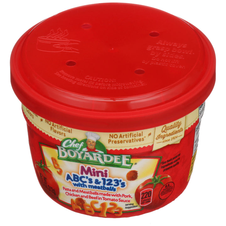 Chef Boyardee Chef Boyardee Microwavable Bowl Mini Bites Abc&123-7.5 oz.-12/Case