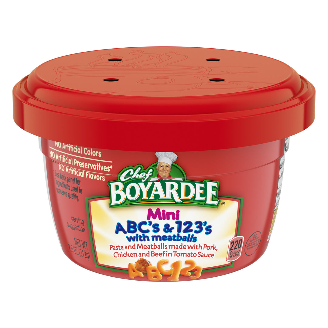 Chef Boyardee Chef Boyardee Microwavable Bowl Mini Bites Abc&123-7.5 oz.-12/Case