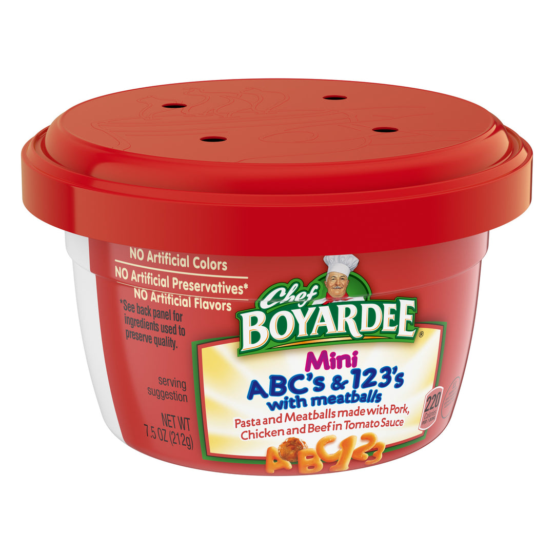 Chef Boyardee Chef Boyardee Microwavable Bowl Mini Bites Abc&123-7.5 oz.-12/Case