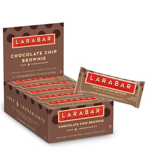 Larabar Non Gmo Dairy Free Vegan Gluten Free Soy Free Kosher Chocolate Chip Brownie Bar-25.6 oz.-4/Case