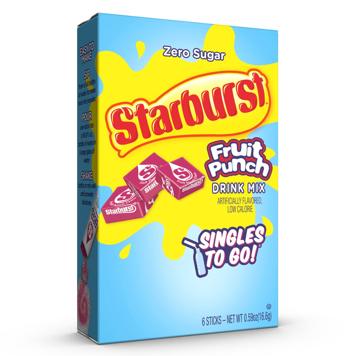 Starburst Fruit Punch Drink Mix Singles To Go-6 Count-12/Case