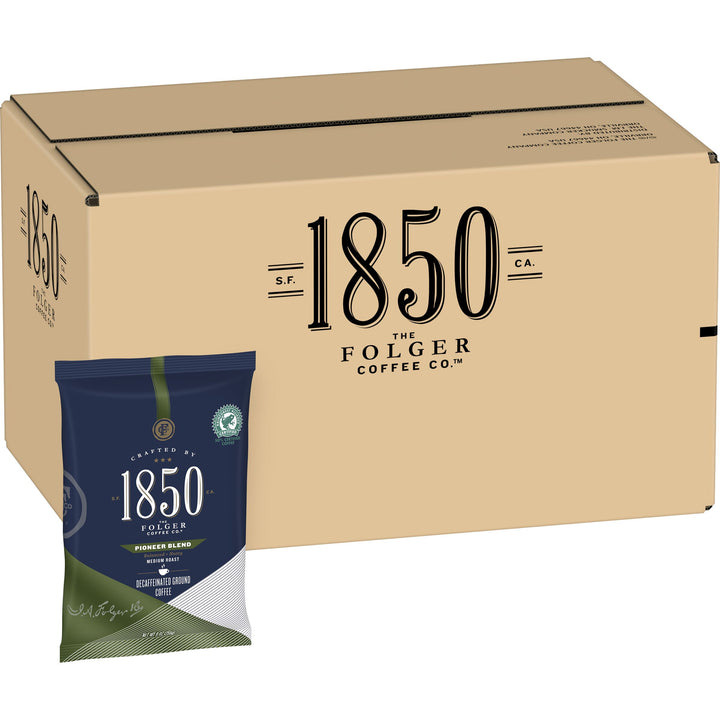 Folgers 1850 Decaffeinated Ground Pioneer Blend-12 Count-1/Case