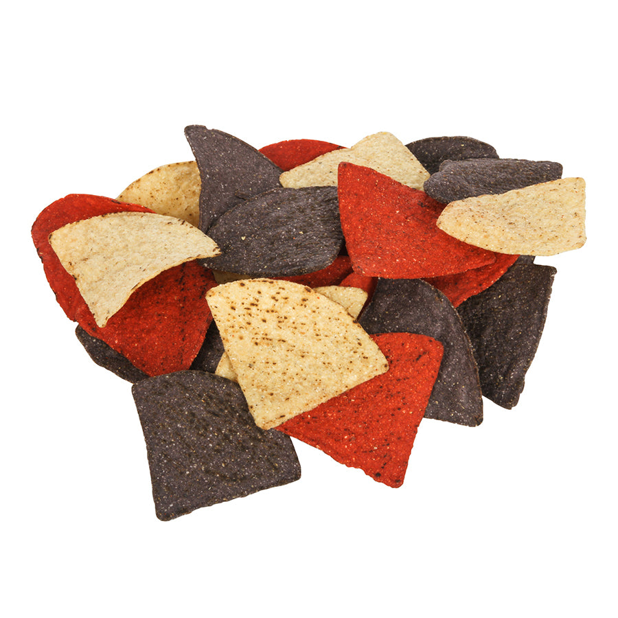 Mission Foods Tri-Color Triangle Tortilla Chips-2 lb.-6/Case