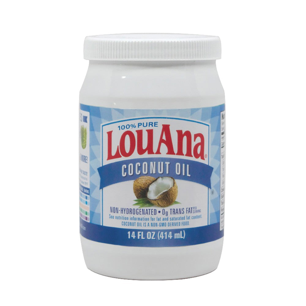 Lou Ana No Trans Fat Coconut Oil Jar-14 fl oz.-6/Case