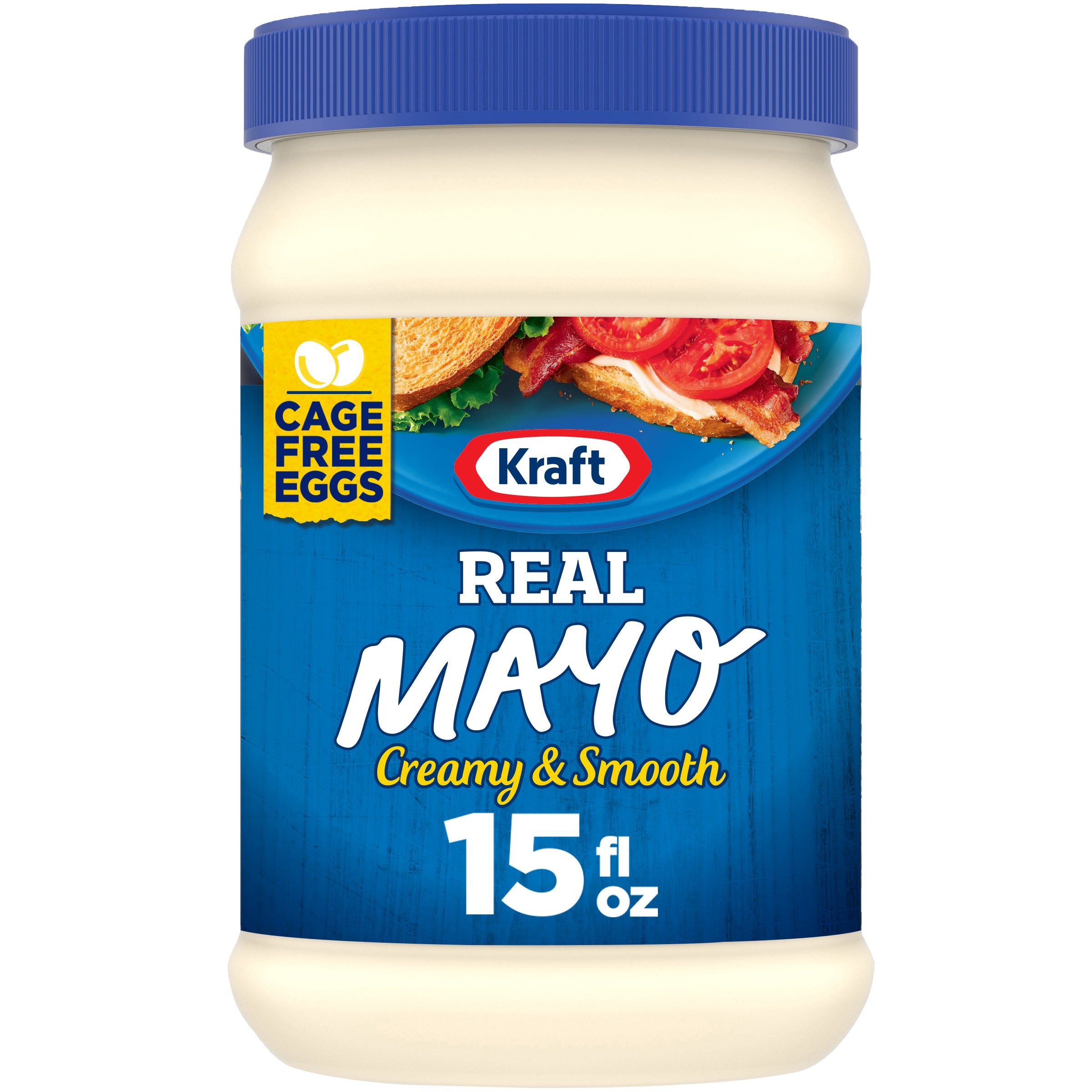 Kraft Mayonnaise Jar-15 fl oz.-12/Case MPN# 10021000026965 – Round