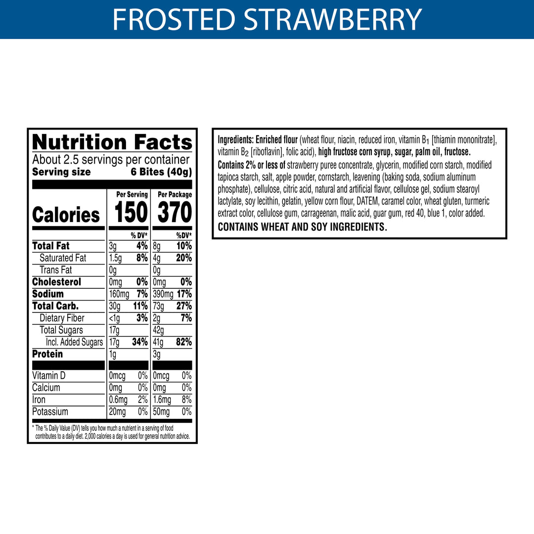 Kellogg's Pop-Tarts Frosted Strawberry Bites-3.5 oz.-6/Case