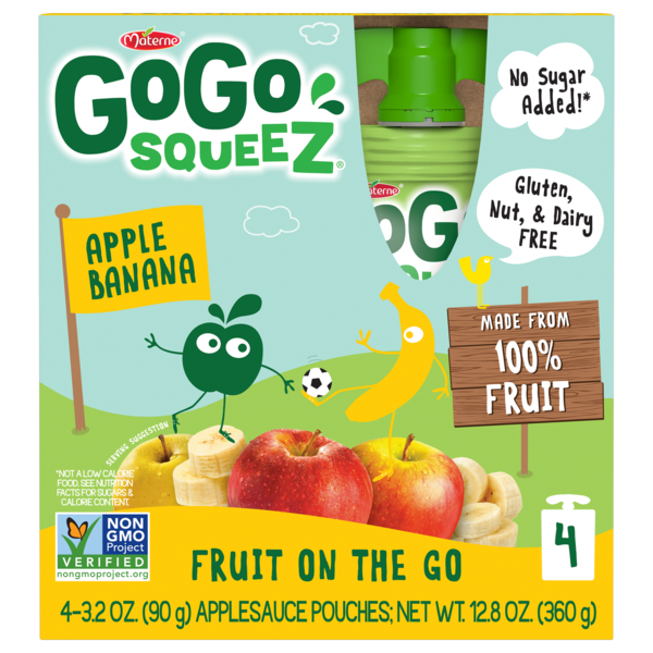 Gogo Squeez Apple Banana-4 Each-12/Case
