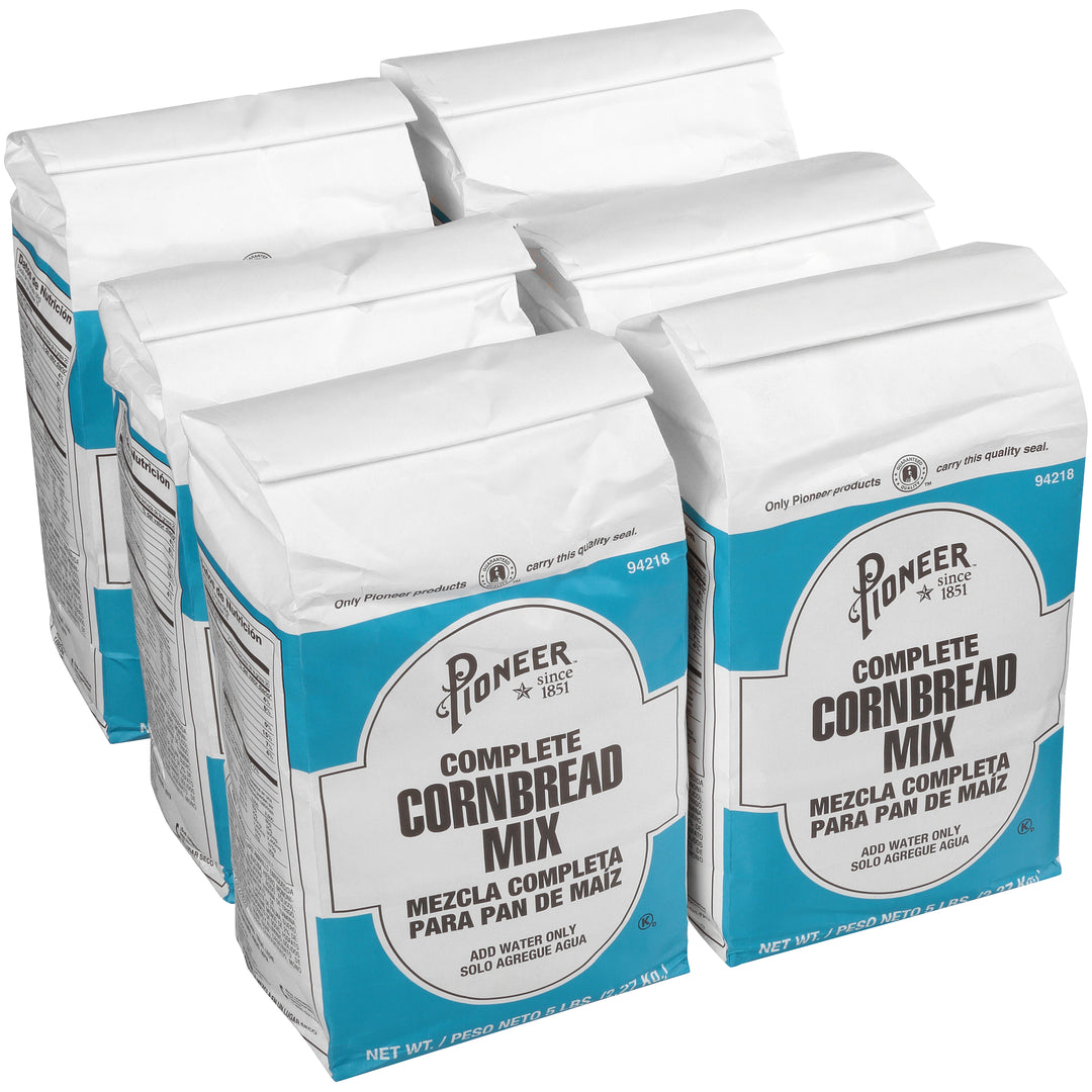 Pioneer Complete Buttermilk Pancake Mix Cornbread Mix-5 lb.-6/Case