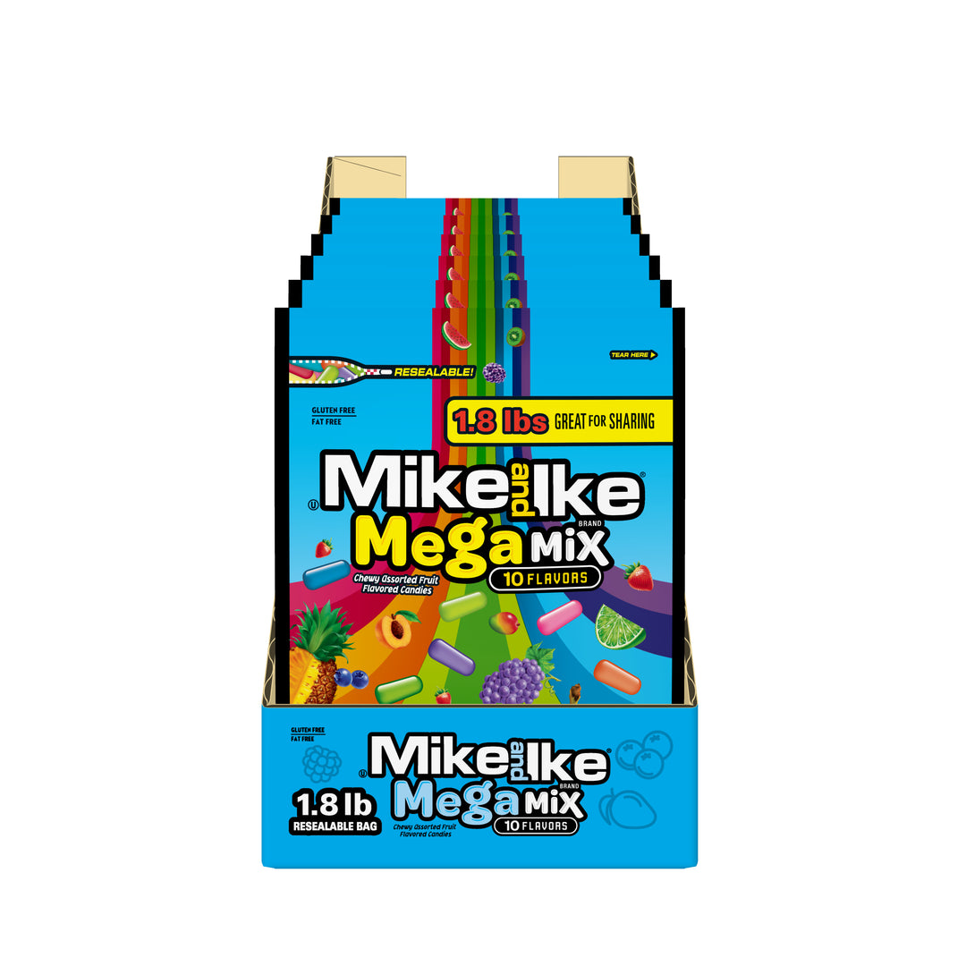 Mike & Ike Mega Mix Stand Up Bag-28.8 oz.-6/Case