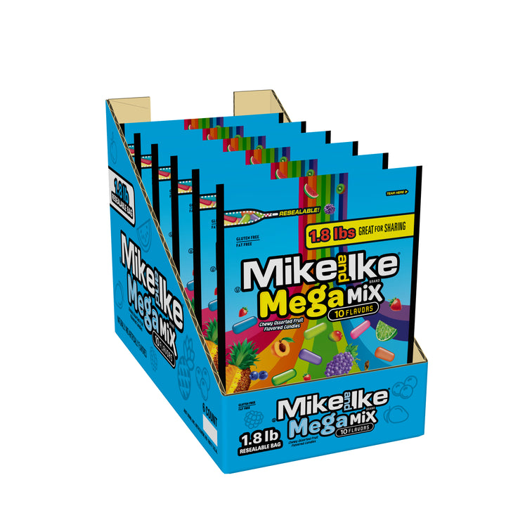 Mike & Ike Mega Mix Stand Up Bag-28.8 oz.-6/Case