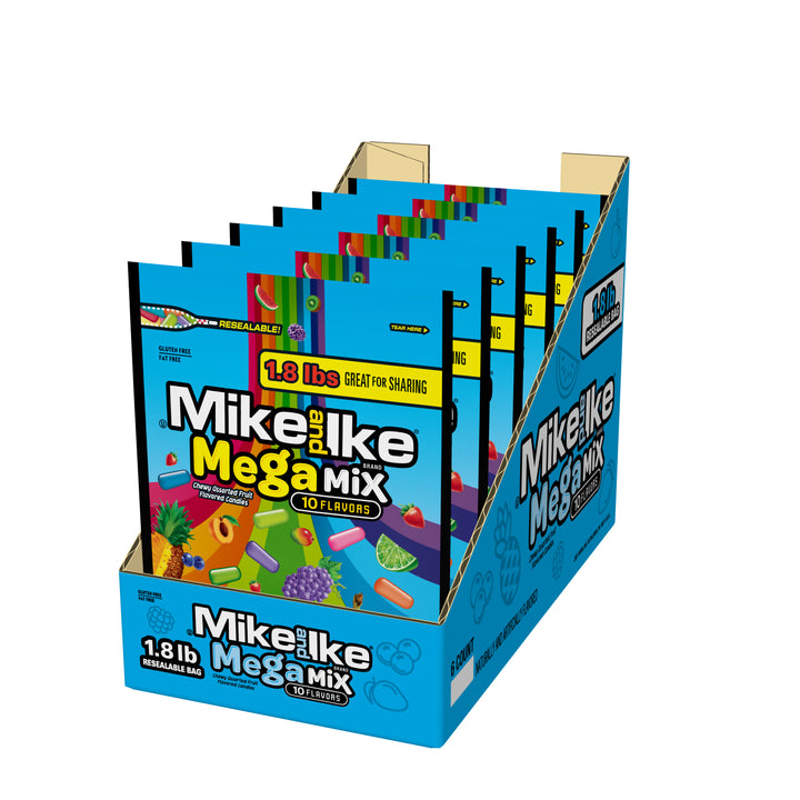 Mike & Ike Mega Mix Stand Up Bag-28.8 oz.-6/Case