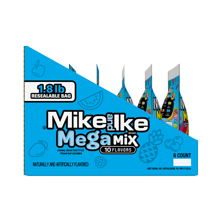 Mike & Ike Mega Mix Stand Up Bag-28.8 oz.-6/Case