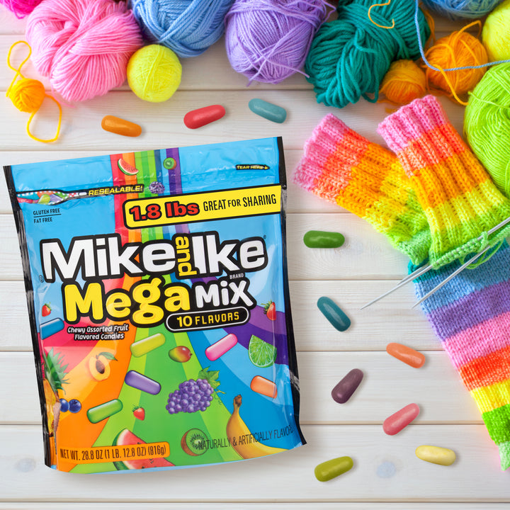 Mike & Ike Mega Mix Stand Up Bag-28.8 oz.-6/Case