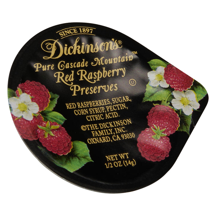 Dickinson Portion Control Red Raspberry Preserves-0.5 oz.-200/Case
