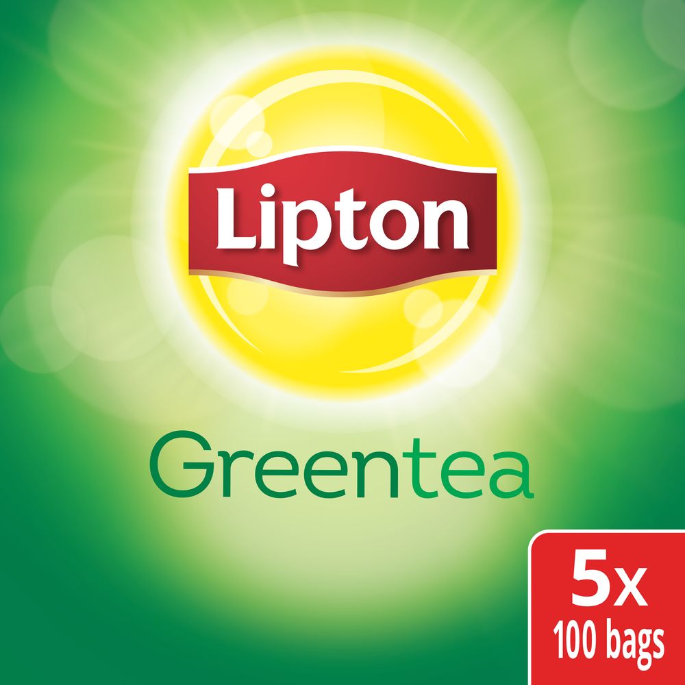 Lipton 100% Natural Hot Green Tea Bags-100 Count-5/Case