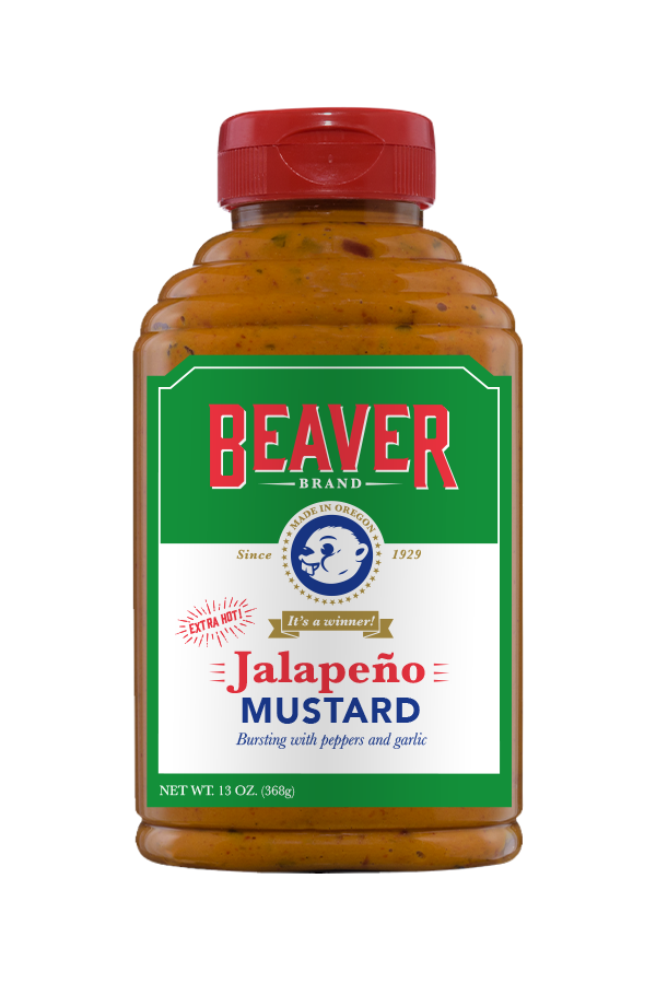 Beaver Jalapeno Mustard Bottle-13 oz.-6/Case