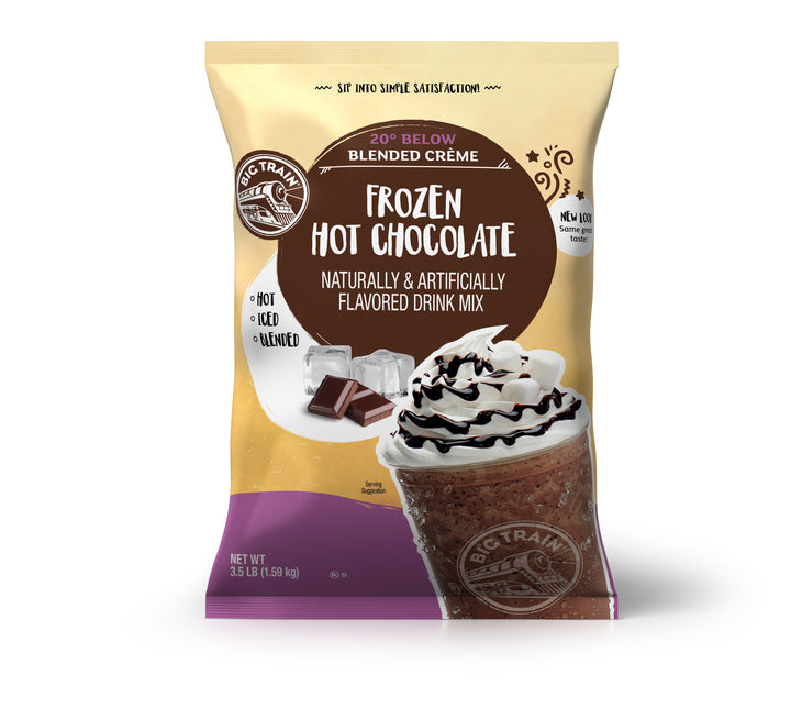 Big Train 20 Degrees Below Frozen Hot Chocolate Drink Mix-3.5 lb.-5/Case