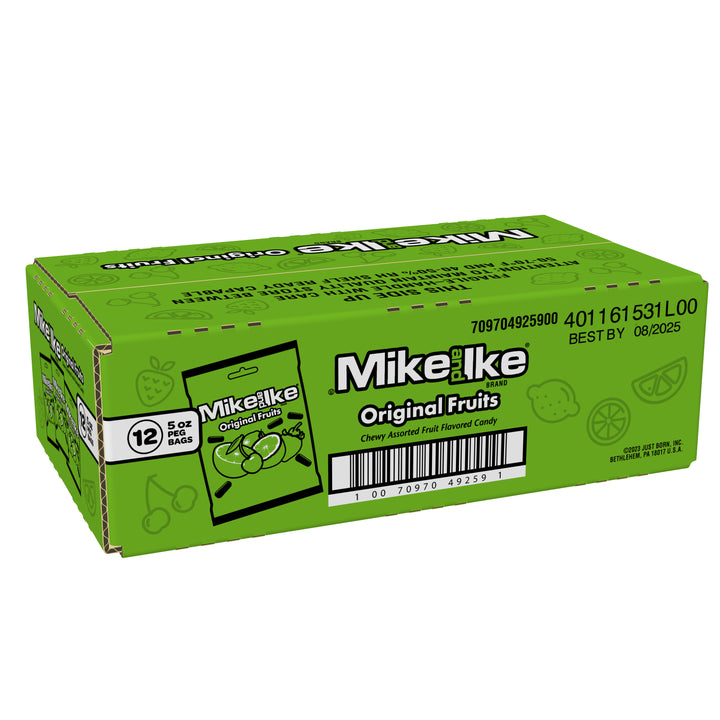 Mike & Ike Original Fruits Chewy Fruit Flavored Candies-5 oz.-12/Case