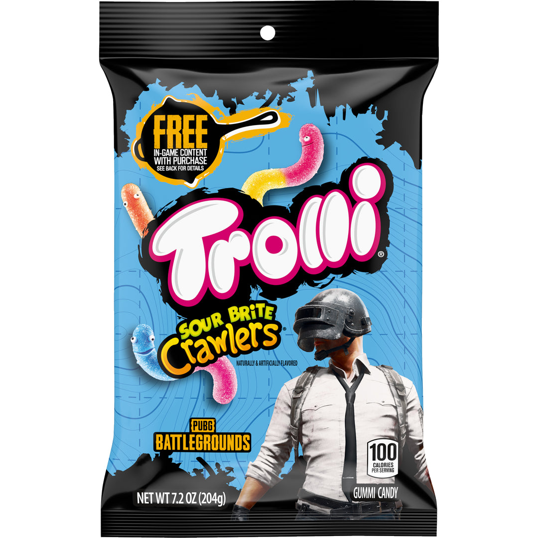 Trolli Sour Brite Crawlers Gummy Candy-7.2 oz.-8/Case