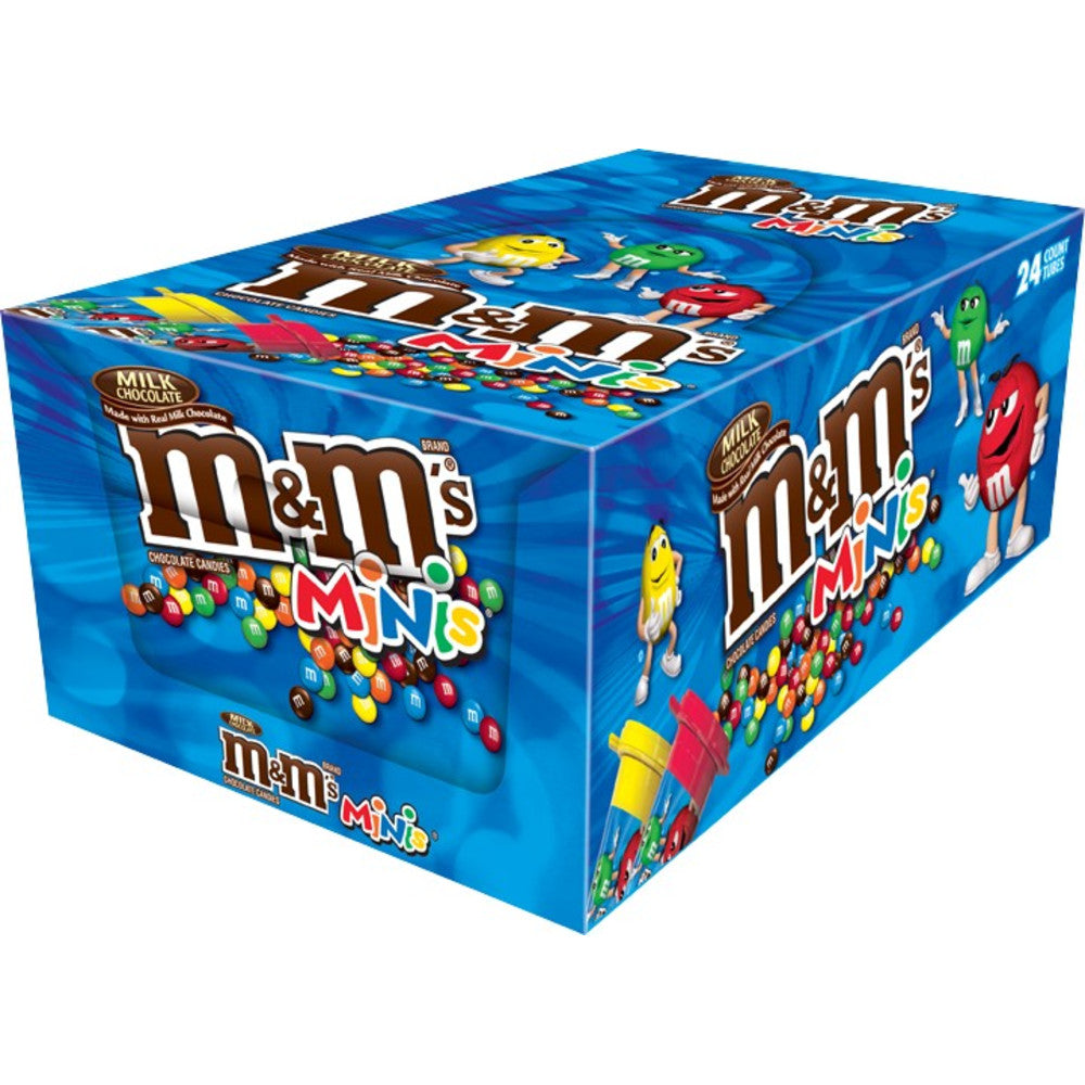 M&M's Milk Chocolate Mini Mega Tube-1.77 oz.-24/Box-6/Case