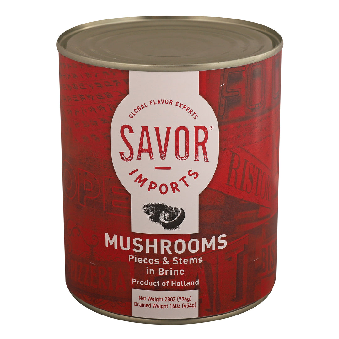 Savor Imports Mushroom Pieces & Stems-16 oz.-24/Case