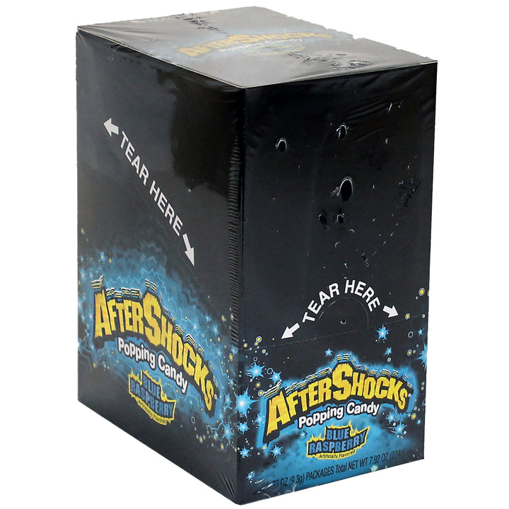 Aftershocks Popping Candy Blue Raspberry-0.33 oz.-24/Box-8/Case