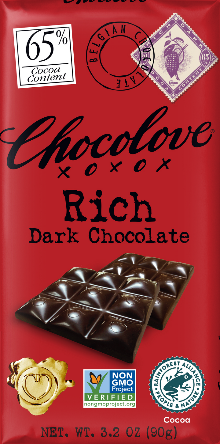 Chocolove Rich Dark Chocolate-3.2 oz.-12/Box-12/Case