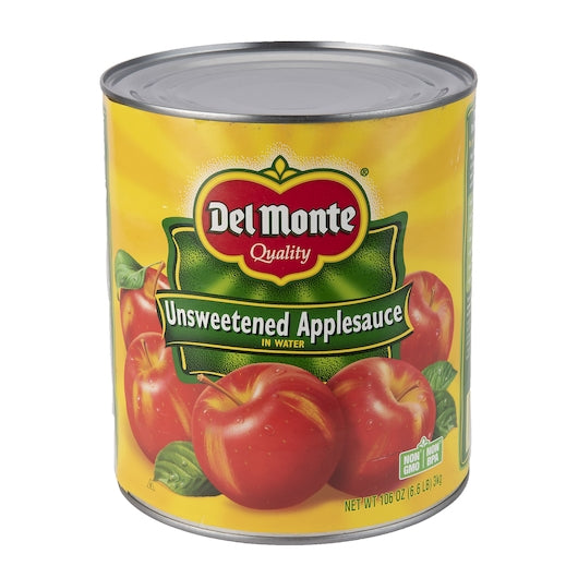 Del Monte Unsweetened Applesauce Can-106 oz.-6/Case