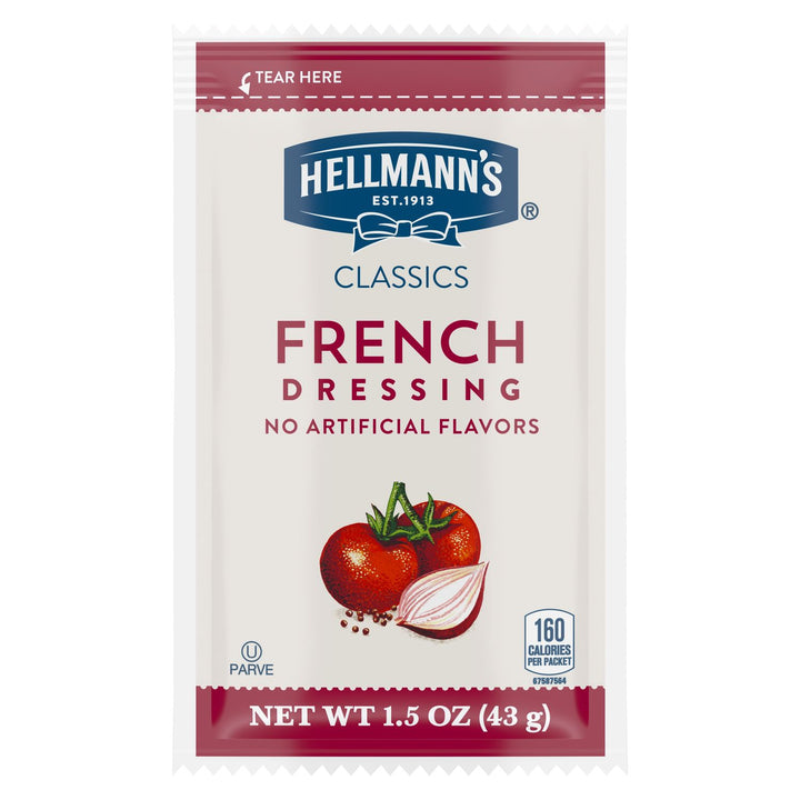 Hellmann's Classics French Salad Dressing Single Serve-1.5 oz.-102/Case
