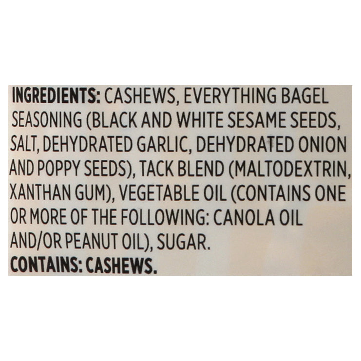 Snak Club Small Gusset Bag Everything Bagel Cashews-4 oz.-6/Case