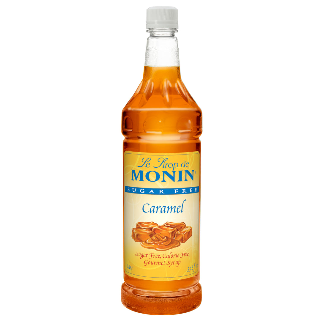 Monin Sugar Free Caramel Syrup-1 Liter-4/Case