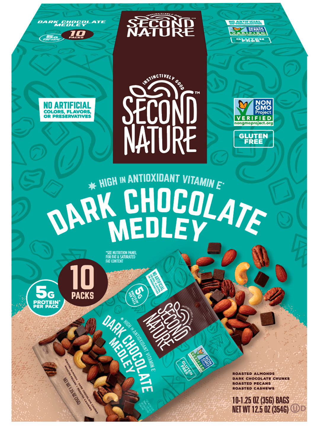 Second Nature Dark Chocoate Peanuts Medley 40/1.25 Oz.