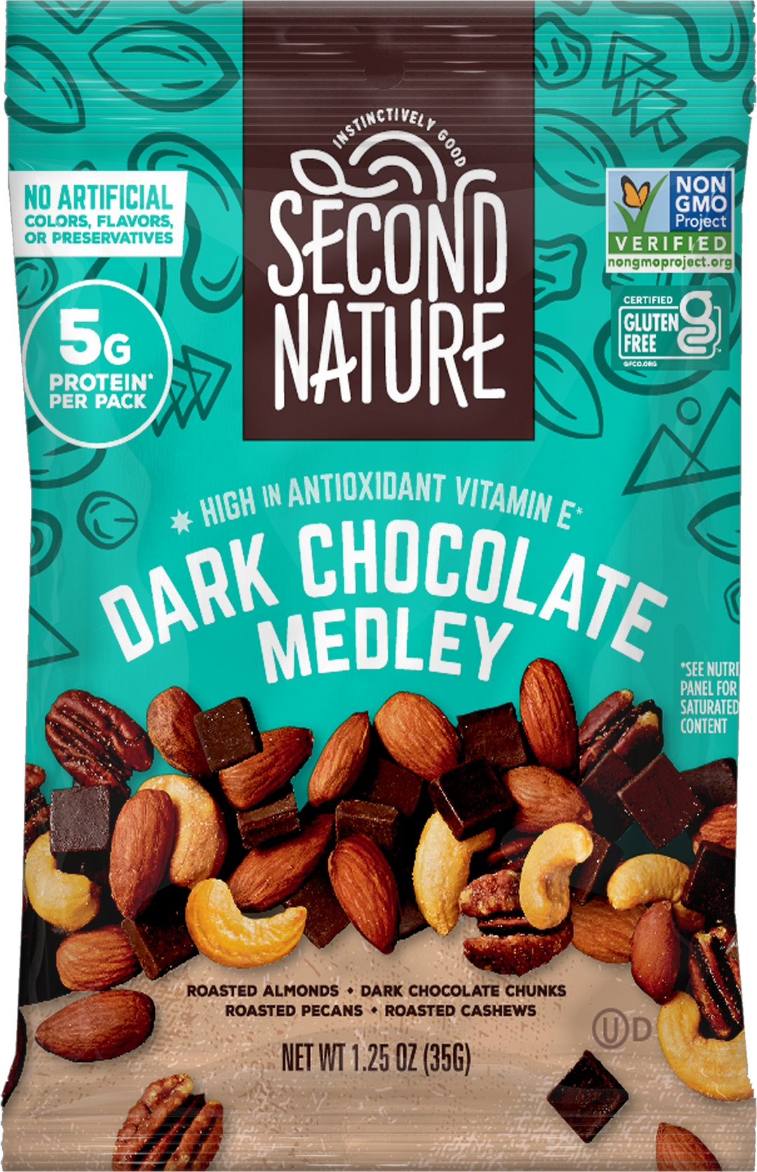 Second Nature Dark Chocoate Peanuts Medley 40/1.25 Oz.
