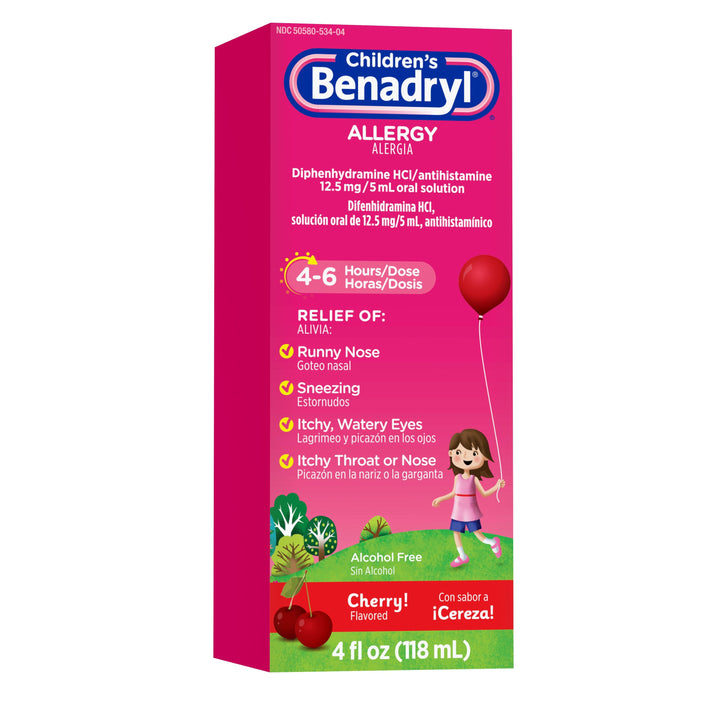 Benadryl Children's Benadryl Allergy Cherry-4 fl oz.s-3/Box-12/Case