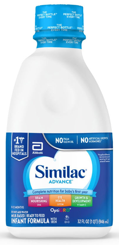 Similac Advance Non-Gmo Milk-Based Ready-To-Feed Liquid Infant