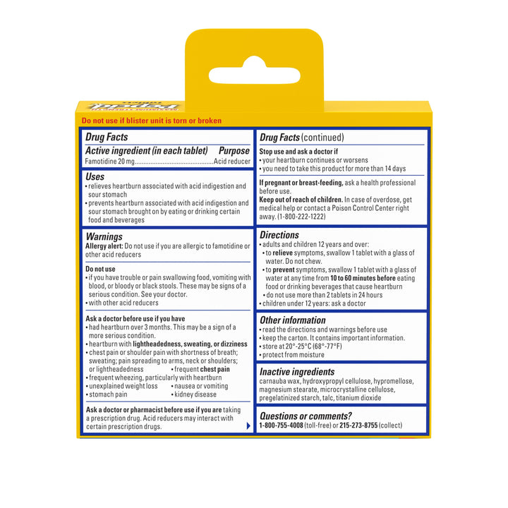 Pepcid Ac Maximum Strength Acid Reducer Tablets-8 Count-6/Box-6/Case