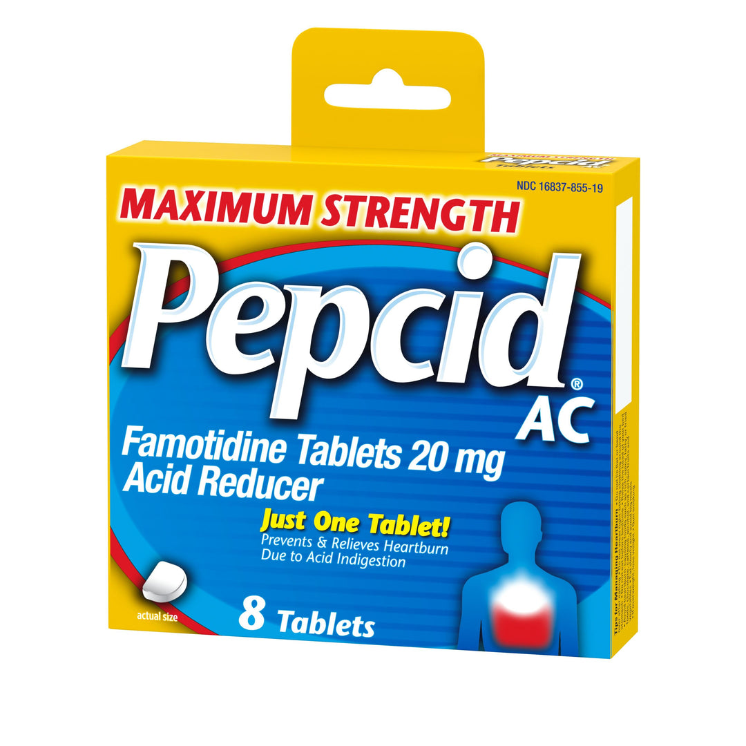 Pepcid Ac Maximum Strength Acid Reducer Tablets-8 Count-6/Box-6/Case
