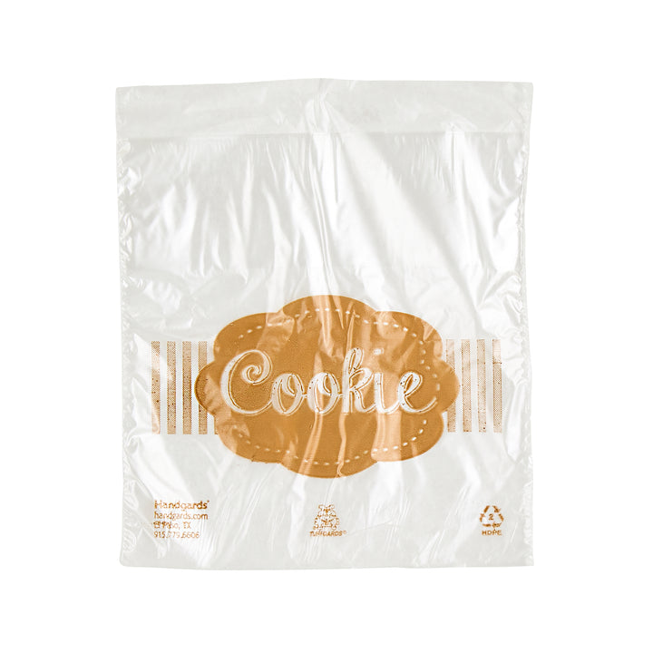 Tuffgards 5.5 Inch X 5.5 Inch High Density Clear Saddle Printed Cookie Bag-2000 Each-2000/Box-1/Case