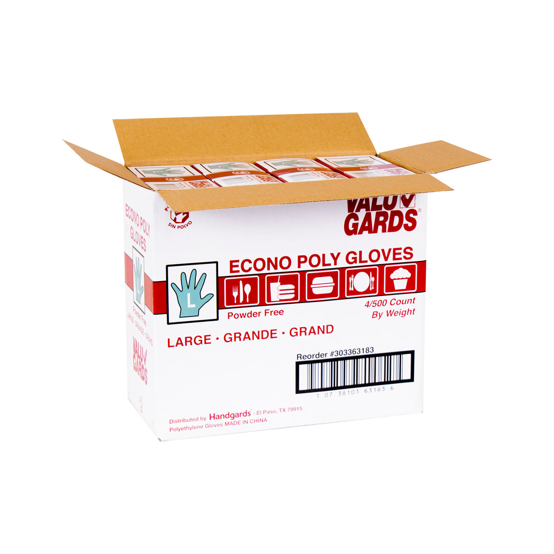 Valugards Poly Large Glove-500 Each-500/Box-4/Case