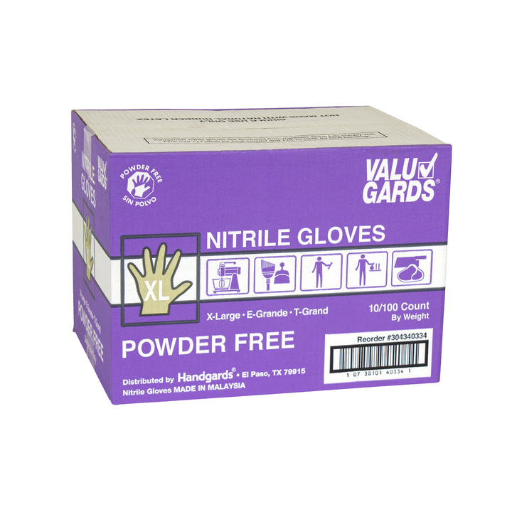 Valugards Nitrile Powder Free Purple Extra Large Glove-100 Each-100/Box-10/Case