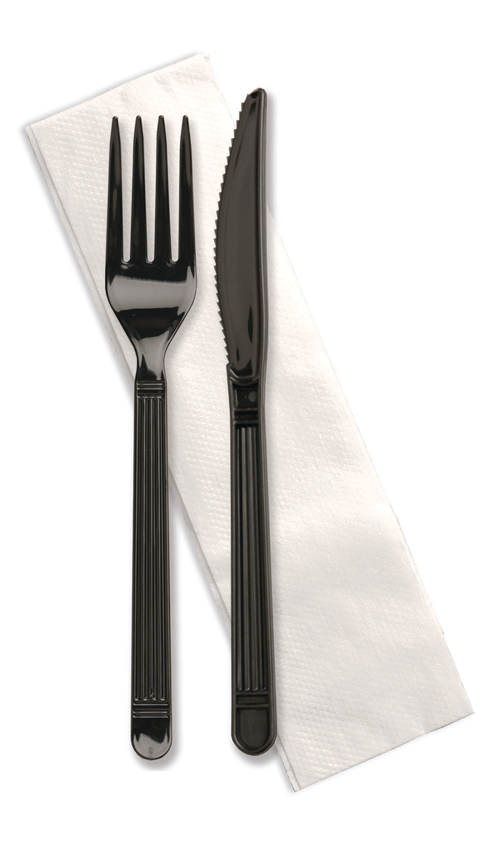 D & W Fine Pack Fork Knife Napkin Ebony-250 Each-250/Box-1/Case