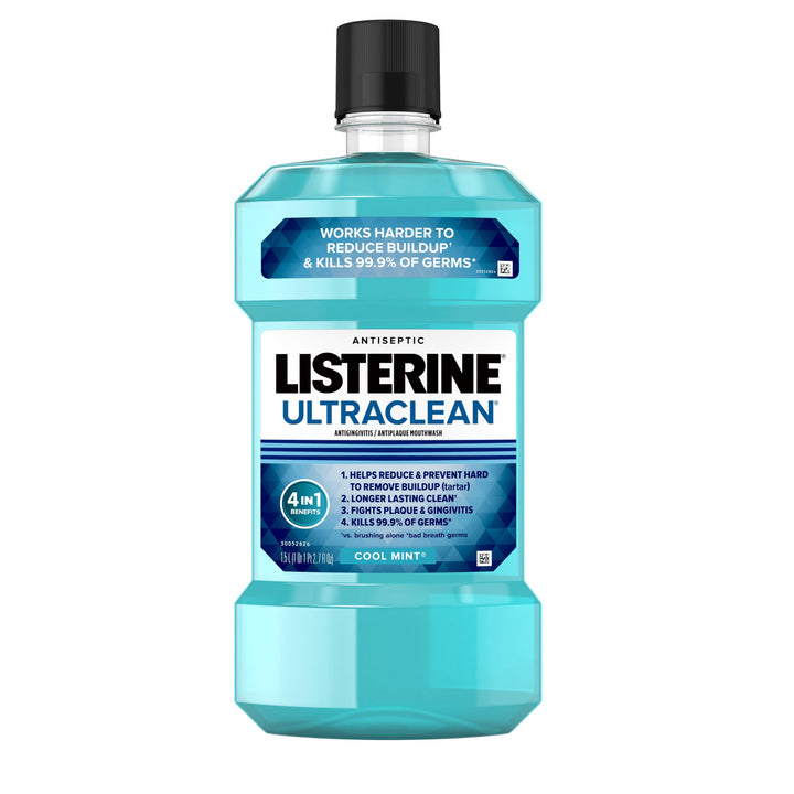 Listerine Ultraclean Cool Mint Mouthwash 6/1.5 Lt.
