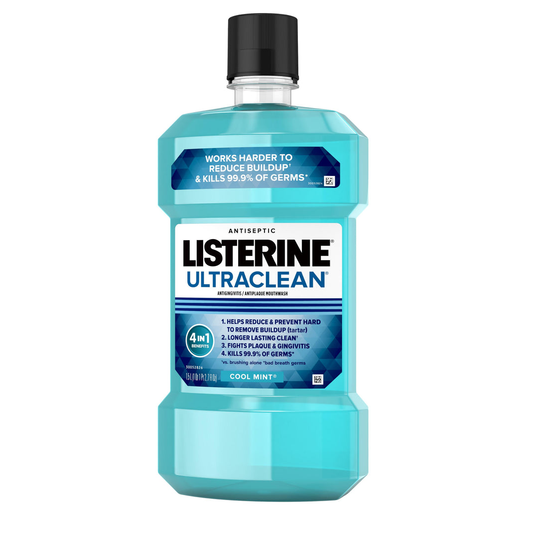 Listerine Ultraclean Cool Mint Mouthwash 6/1.5 Lt.