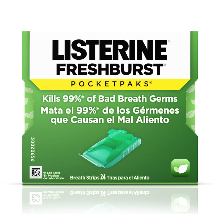 Listerine Pocketpaks Freshburst Breath Strips-24 Count-12/Box-12/Case