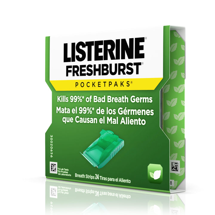 Listerine Pocketpaks Freshburst Breath Strips-24 Count-12/Box-12/Case
