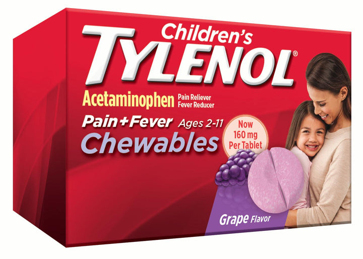 Tylenol Childrens Chewables Grape Acetaminophen 48/24 Cnt.