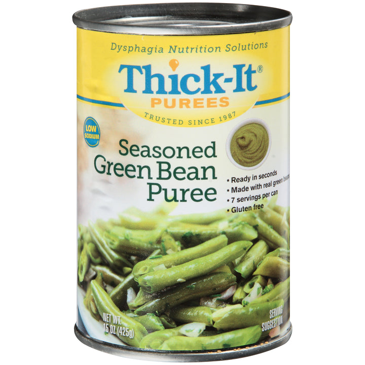 Thick-It Heat And Serve-Gluten & Cholesterol Free-Seasoned Green Bean Puree-15 oz.-12/Case