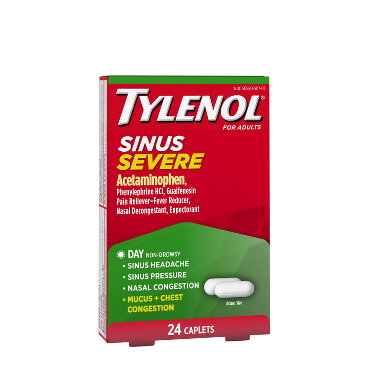 Tylenol Severe Congestion And Pain Caplets-24 Count-6/Box-8/Case