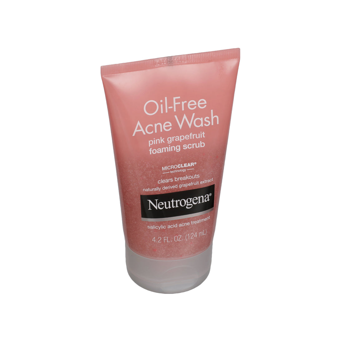Neutrogena Oil-Free Acne Wash Pink Grapefruit Foaming Scrub-4.2 oz.-3/Box-4/Case